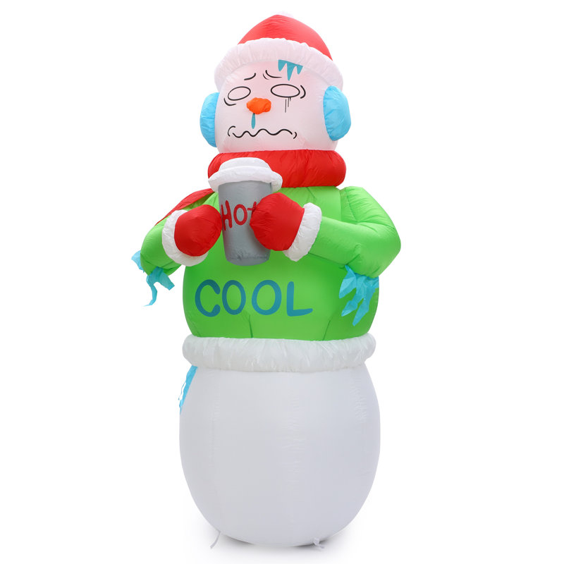 The Holiday Aisle® Shivering Snowman in Ugly Christmas Sweater with LED